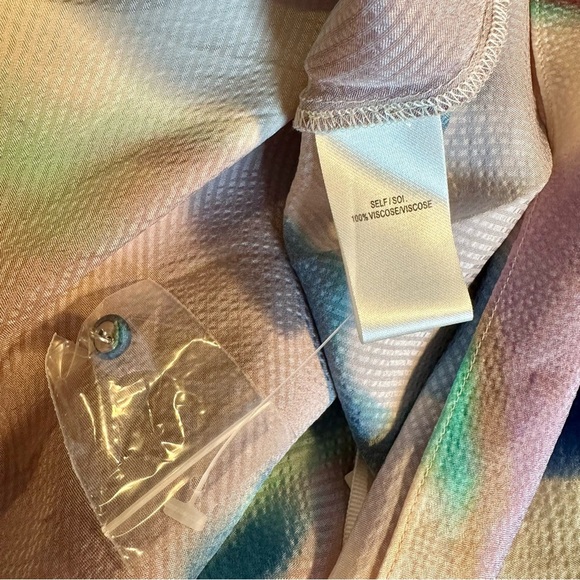 NWT Tanya Taylor ‘Mona’ Abstract Print Halter Top in “Cream Multi” Size Medium - Picture 13 of 16